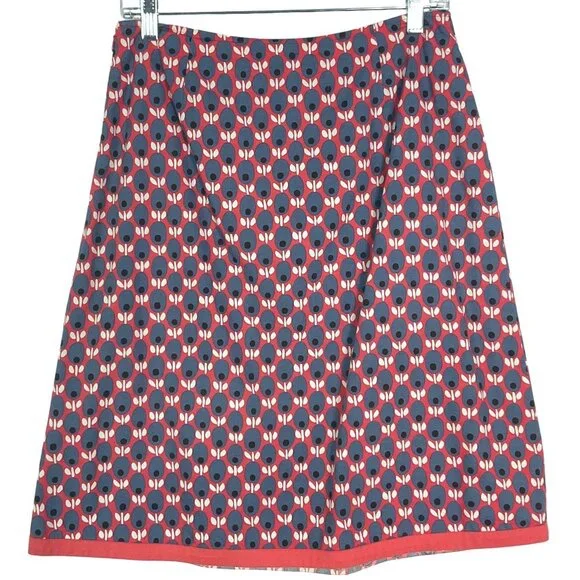 Boden Women's Abstract Pattern A-Line Skirt, size us 10R, Lined, 100% Cotton - Picture 3 of 7